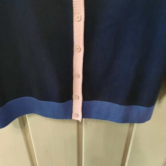 Talbots Color Block Boyfriend Cardigan Sweater NWT Sz PXL - Picture 3 of 5